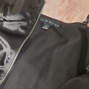 Haute Monde Black Satin Dress